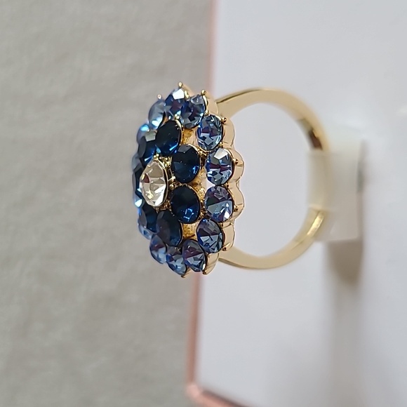 SPARKLE ALLURE WOMENS  "GENUINE CRYSTAL" 14KT GOLD PLATED FASHION RING SIZE 7 - Picture 3 of 10